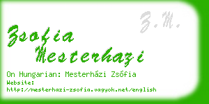 zsofia mesterhazi business card