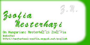 zsofia mesterhazi business card